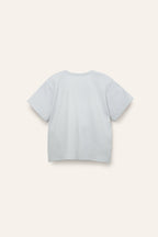 Ekologisk Ribbad T-Shirt LJUSBLÅ