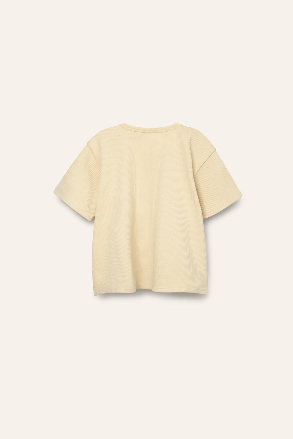 Ekologisk Ribbad T-Shirt LJUSGUL