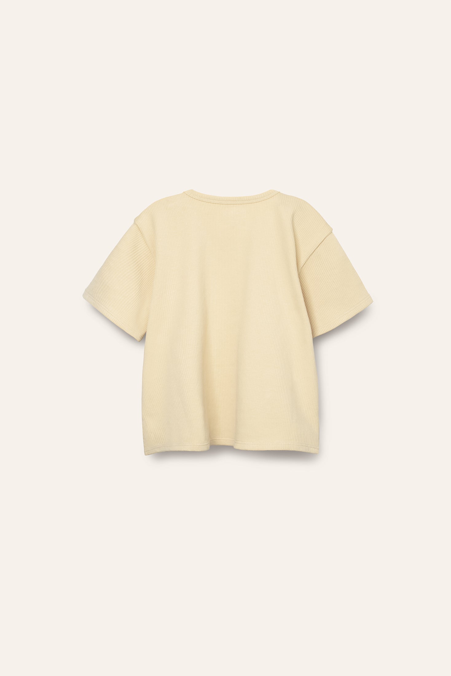 Ekologisk Ribbad T-Shirt LJUSGUL