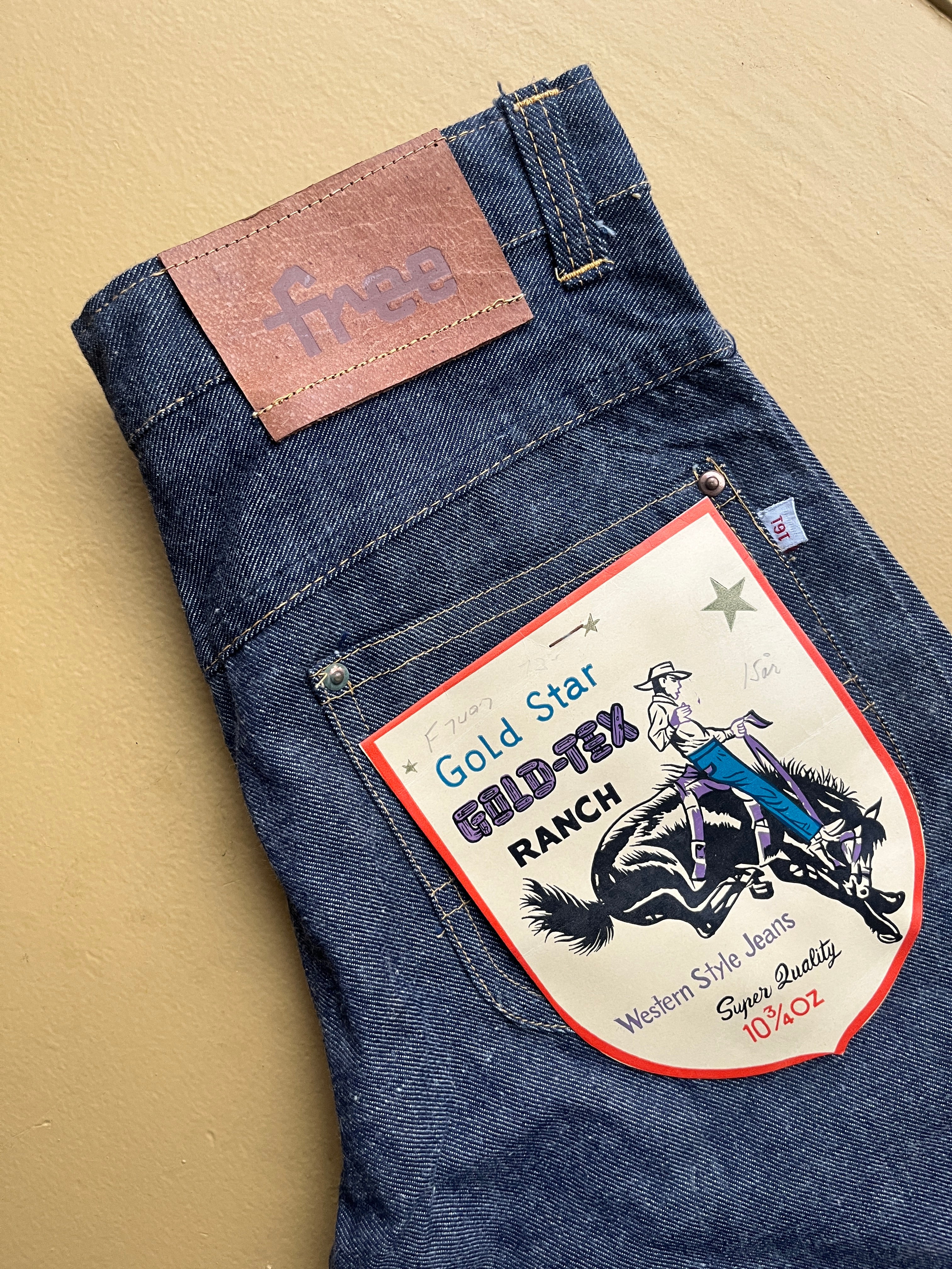 Deadstock 1970s “Gold-Tex Ranch” Kids Western Jeans - Original Tag, Never Worn