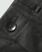 STRAIGHT-LEG TROUSERS - HERRINGBONE, BLACK