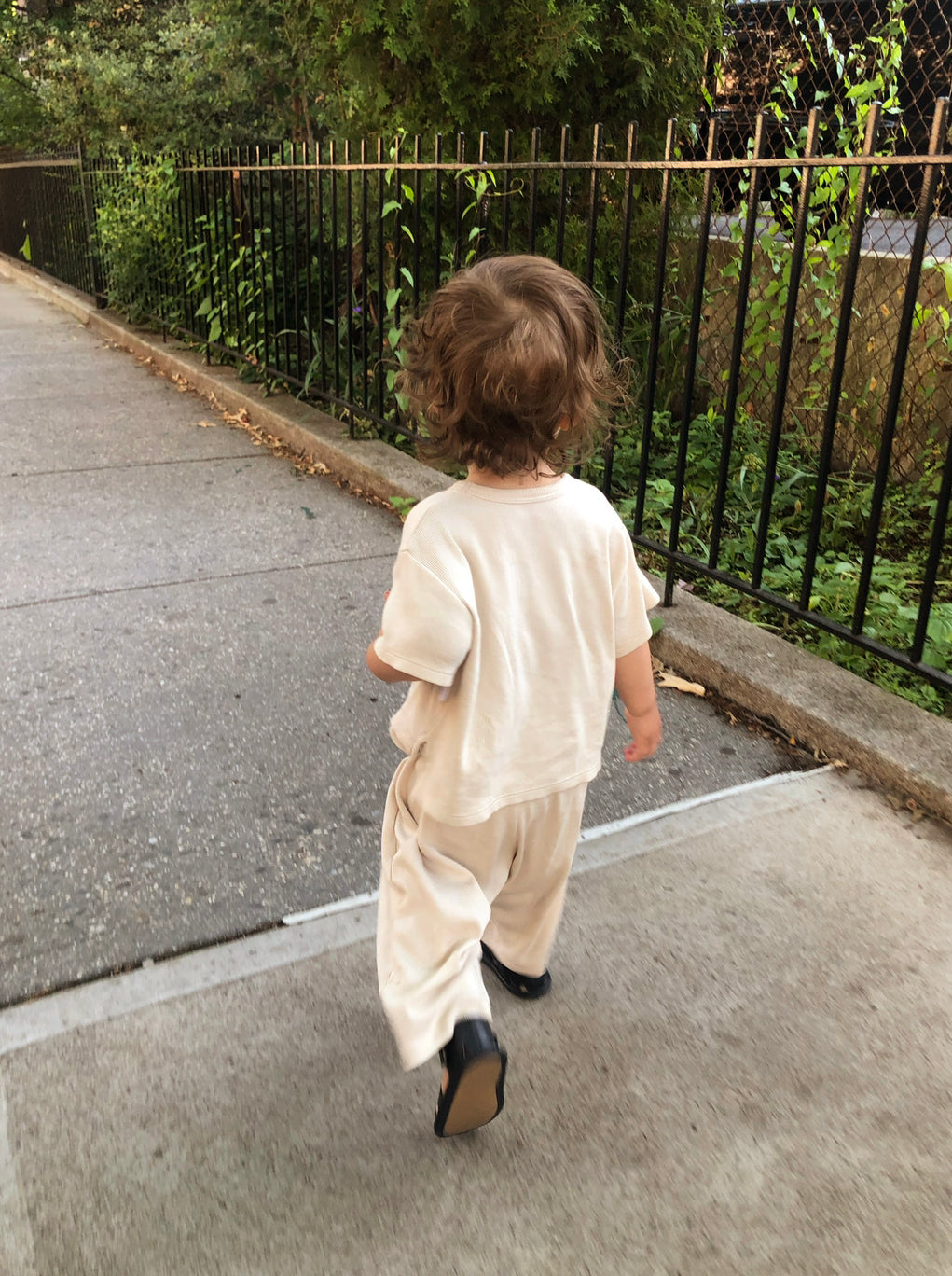 Ekologisk Ribbad T-Shirt SAND