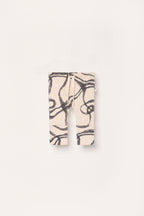 Ribbed baby pants with abstract wind print