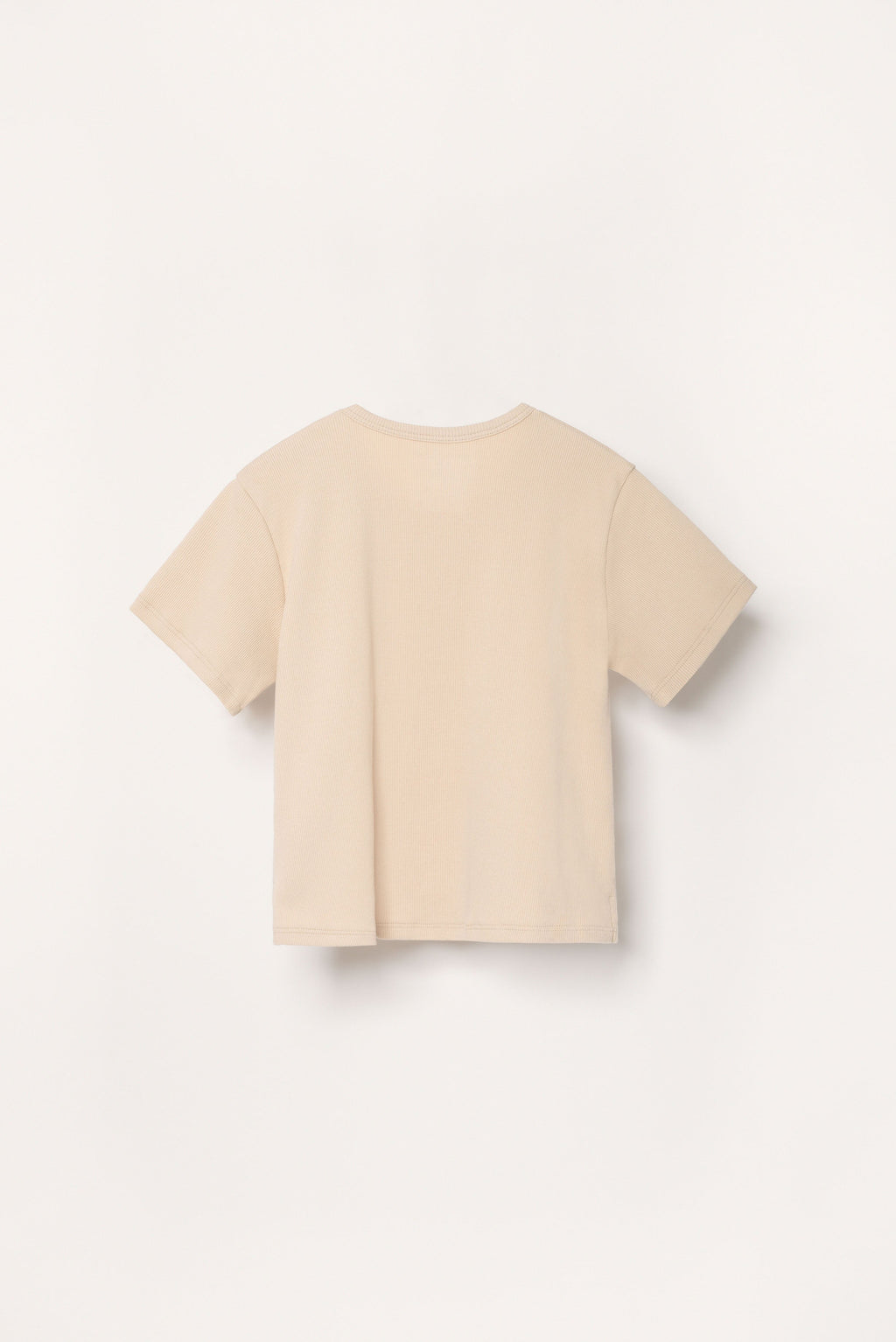 Ribbed Lounge Tee, Sand | Organic Pima Cotton - Granelito 