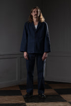 STRAIGHT-LEG MEN'S TROUSERS - CANDIANI DENIM, DARK NAVY