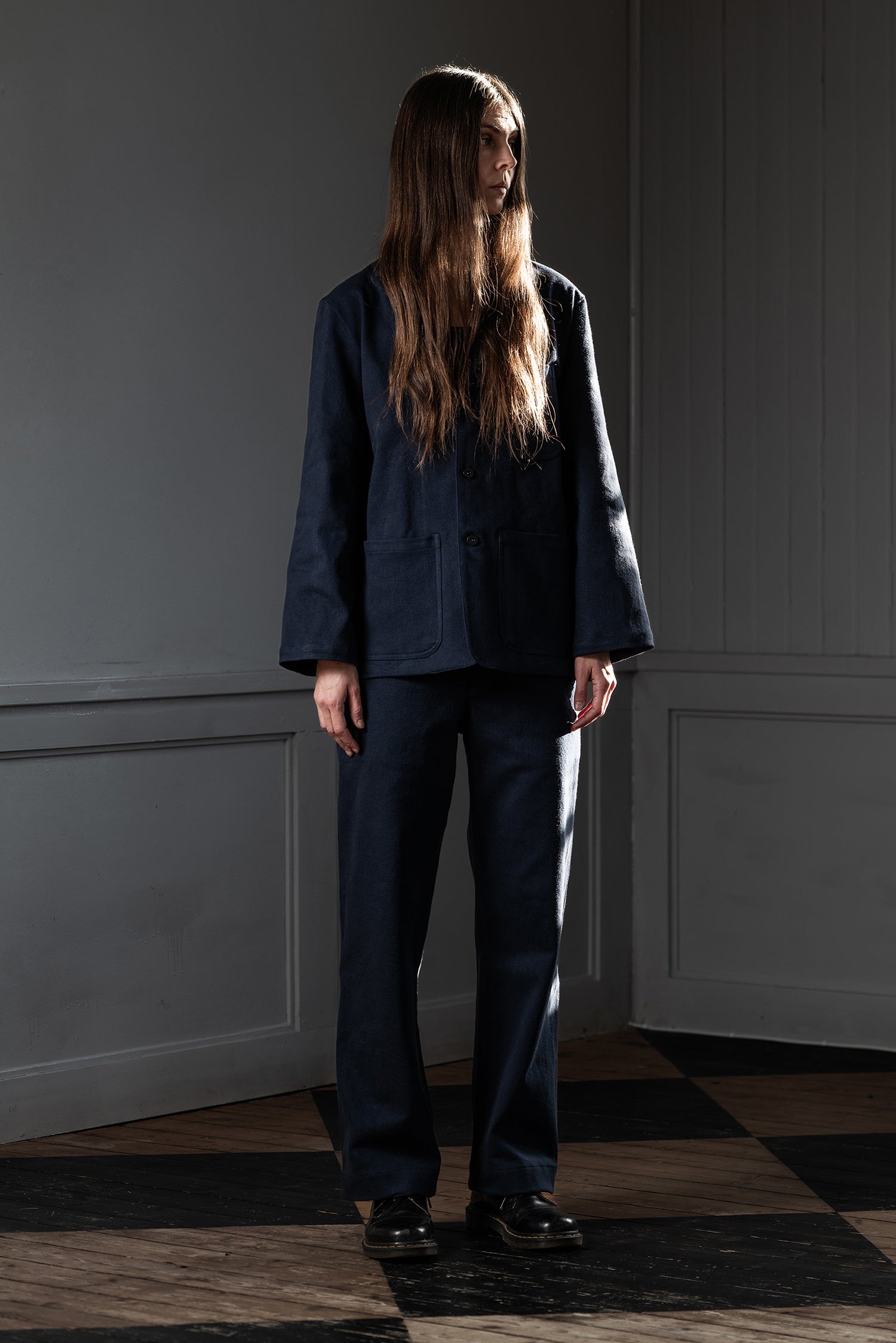 CHORE JACKET - CANDIANI DENIM, DARK NAVY