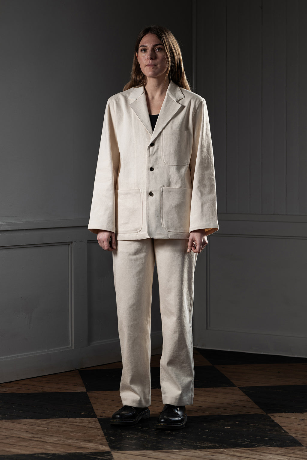CHORE JACKET - CANDIANI DENIM, ECRU