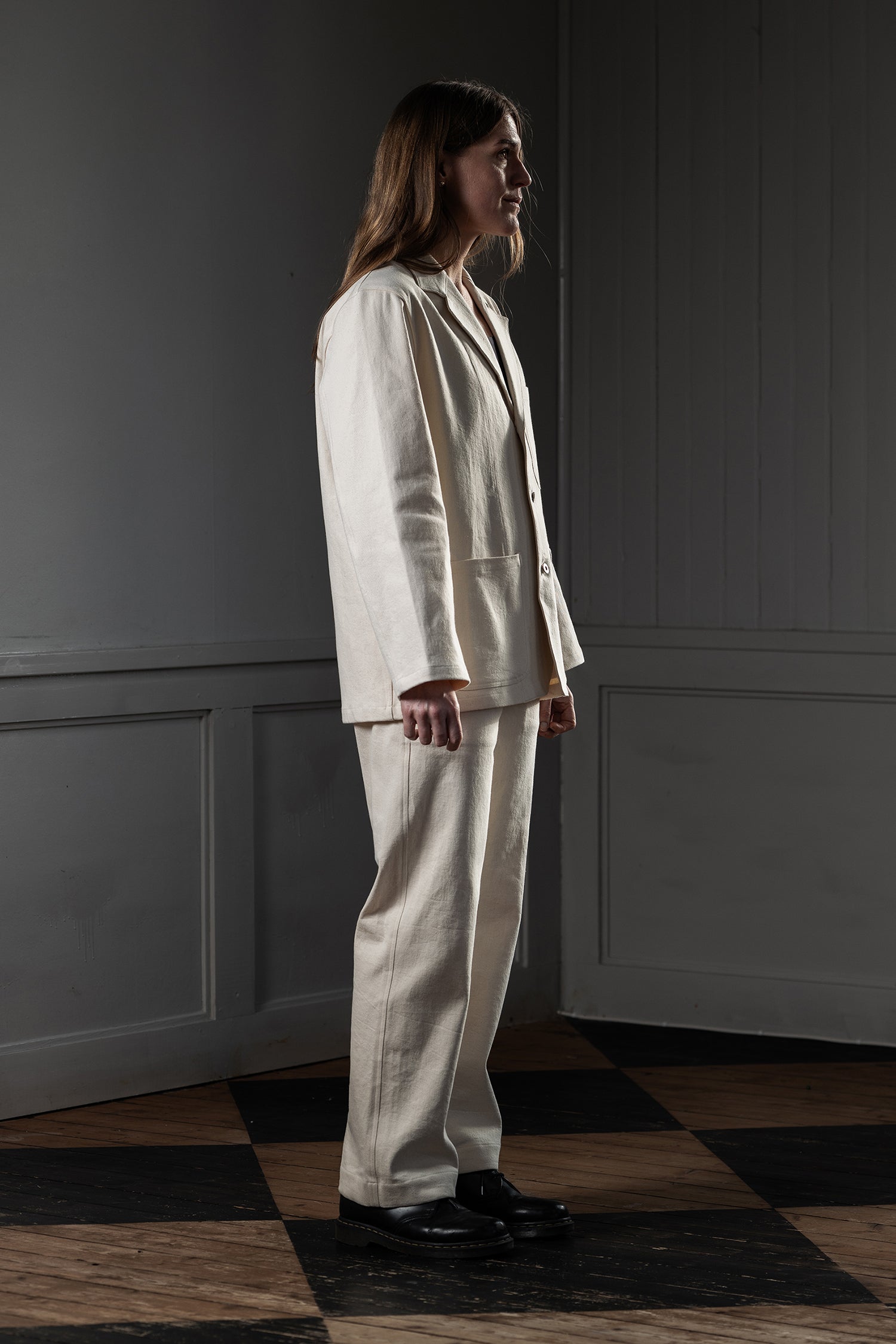 CHORE JACKET - CANDIANI DENIM, ECRU