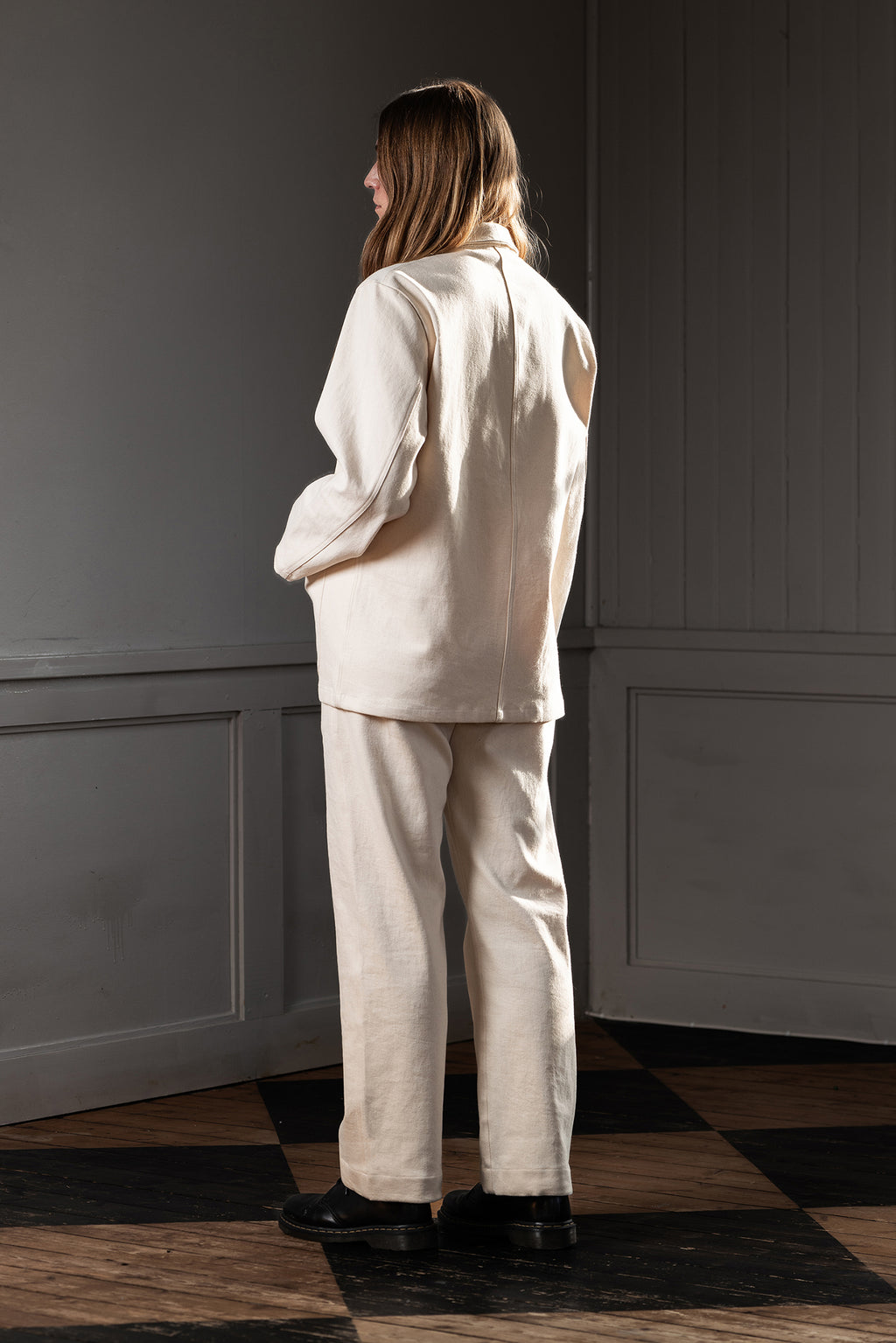 CHORE JACKET - CANDIANI DENIM, ECRU