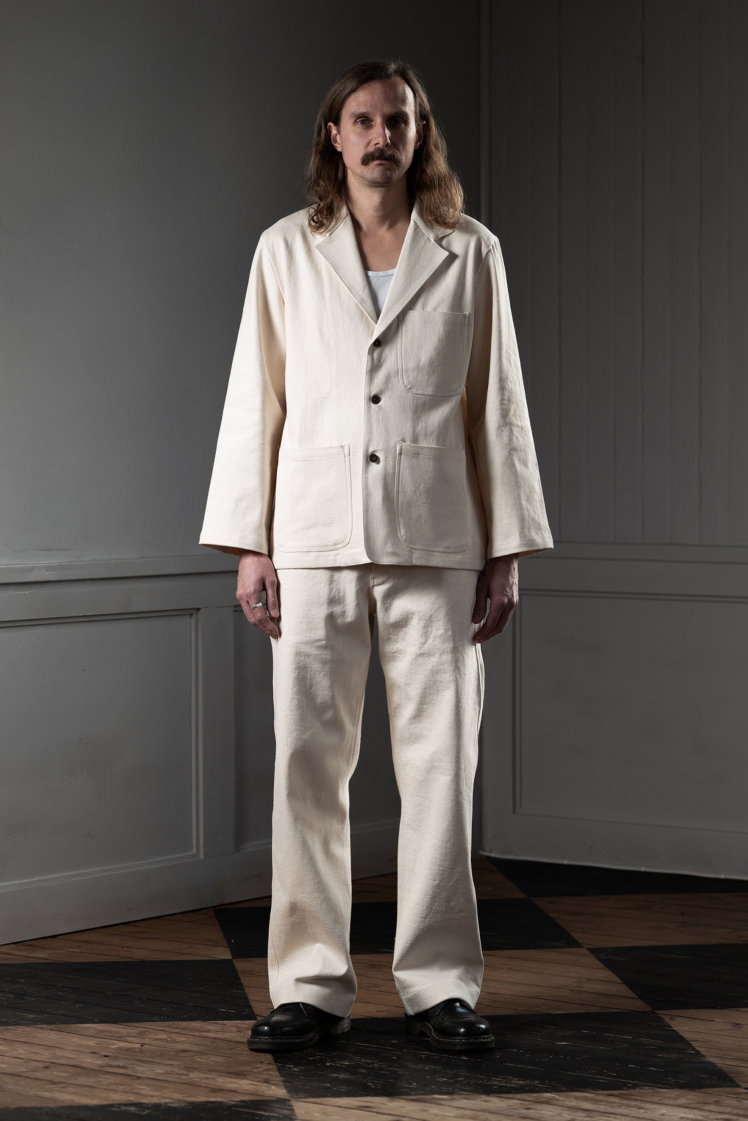 CHORE JACKET - CANDIANI DENIM, ECRU
