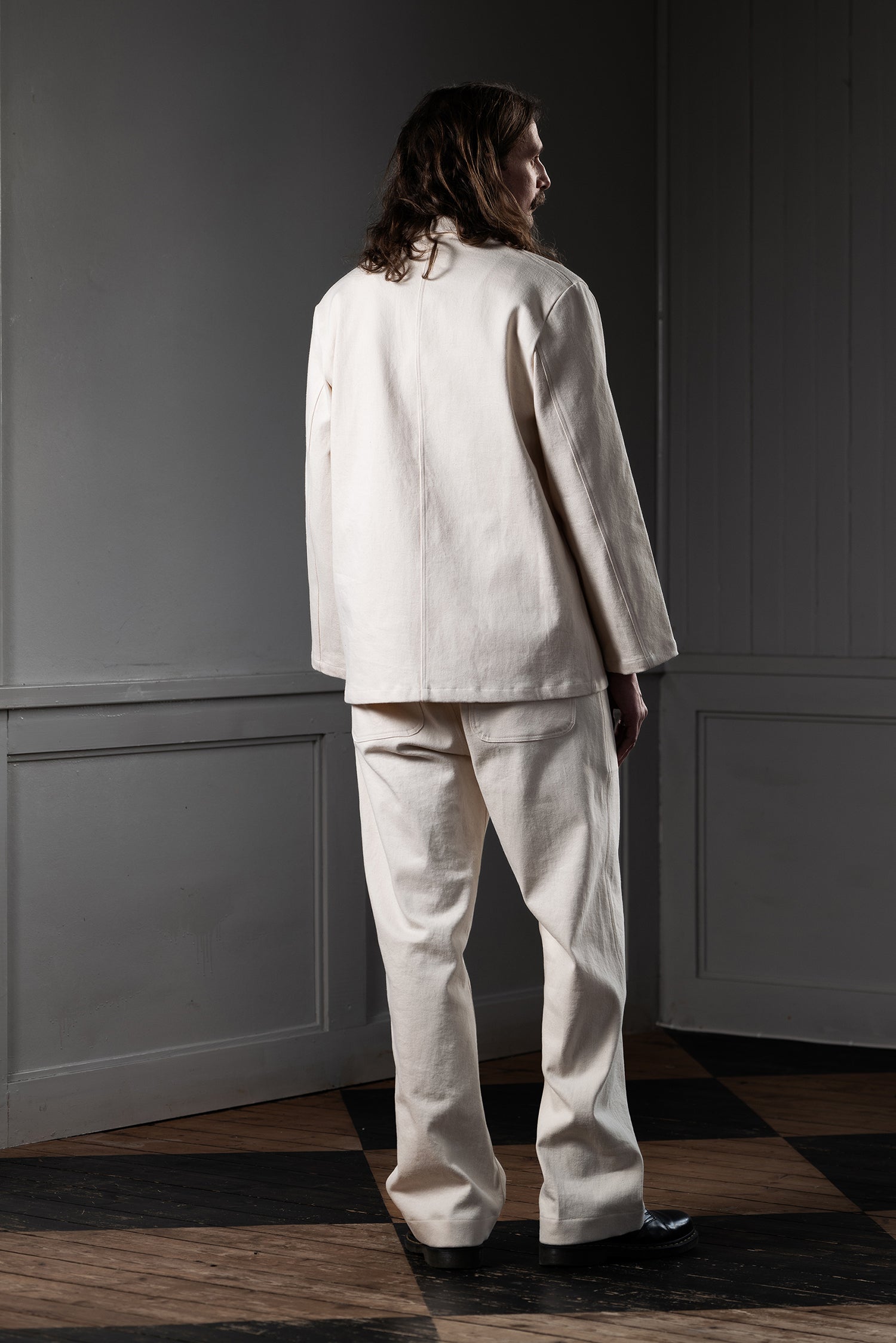 CHORE JACKET - CANDIANI DENIM, ECRU