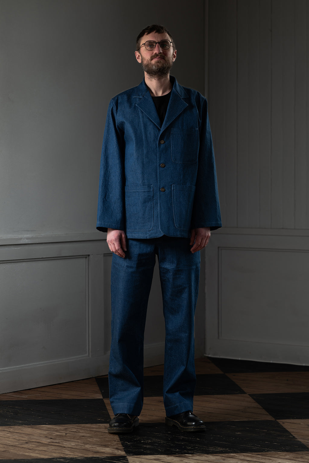 CHORE JACKET - ORTA DENIM, MID BLUE
