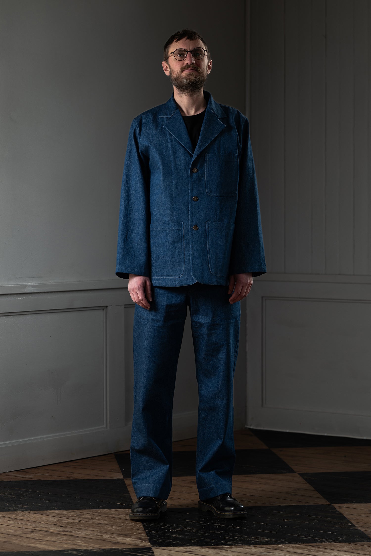 CHORE JACKET - ORTA DENIM, MID BLUE