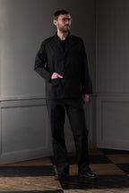 CHORE JACKET - HERRINGBONE, BLACK