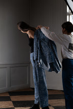 RELAXED BLAZER DRAPEY TWILL, SOFT-BLUE
