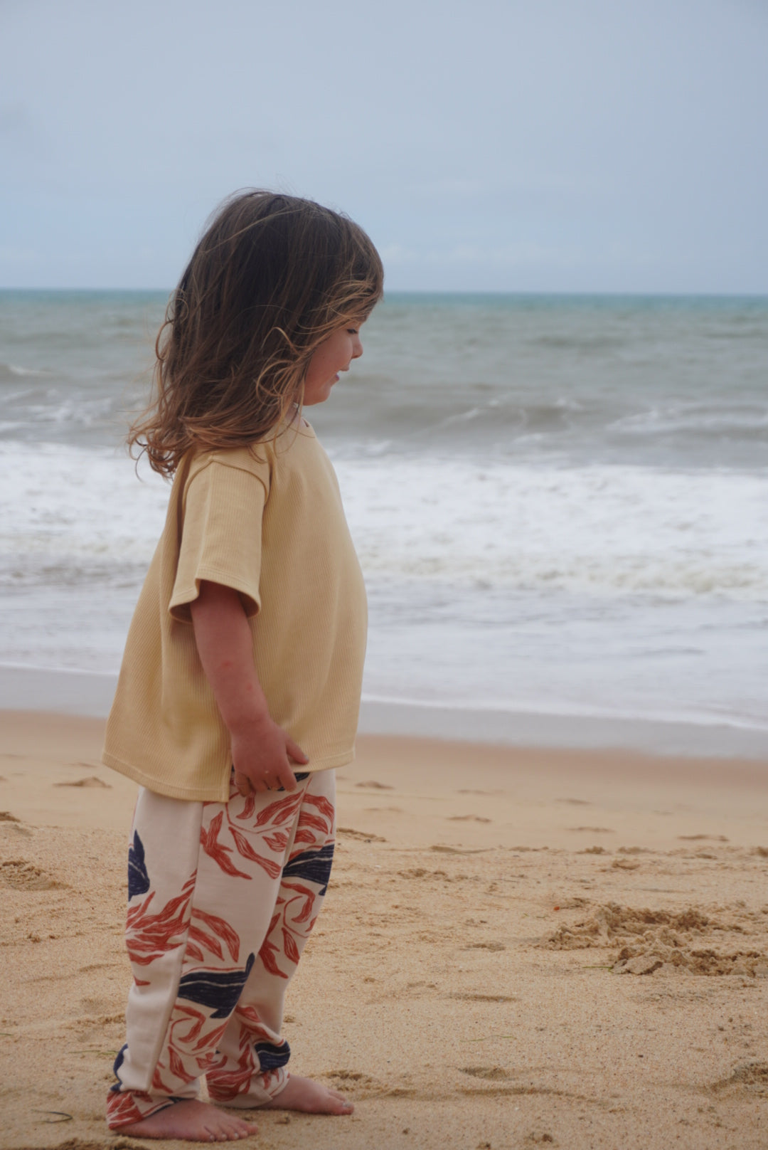 Ekologisk Ribbad T-Shirt LJUSGUL